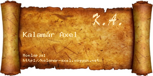 Kalamár Axel névjegykártya